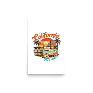 California Dreamin' Vintage Travel Poster
