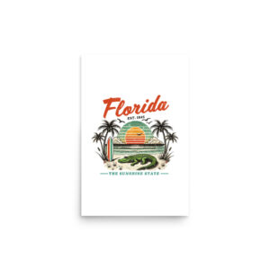 Florida Sunshine State Vintage Travel Poster