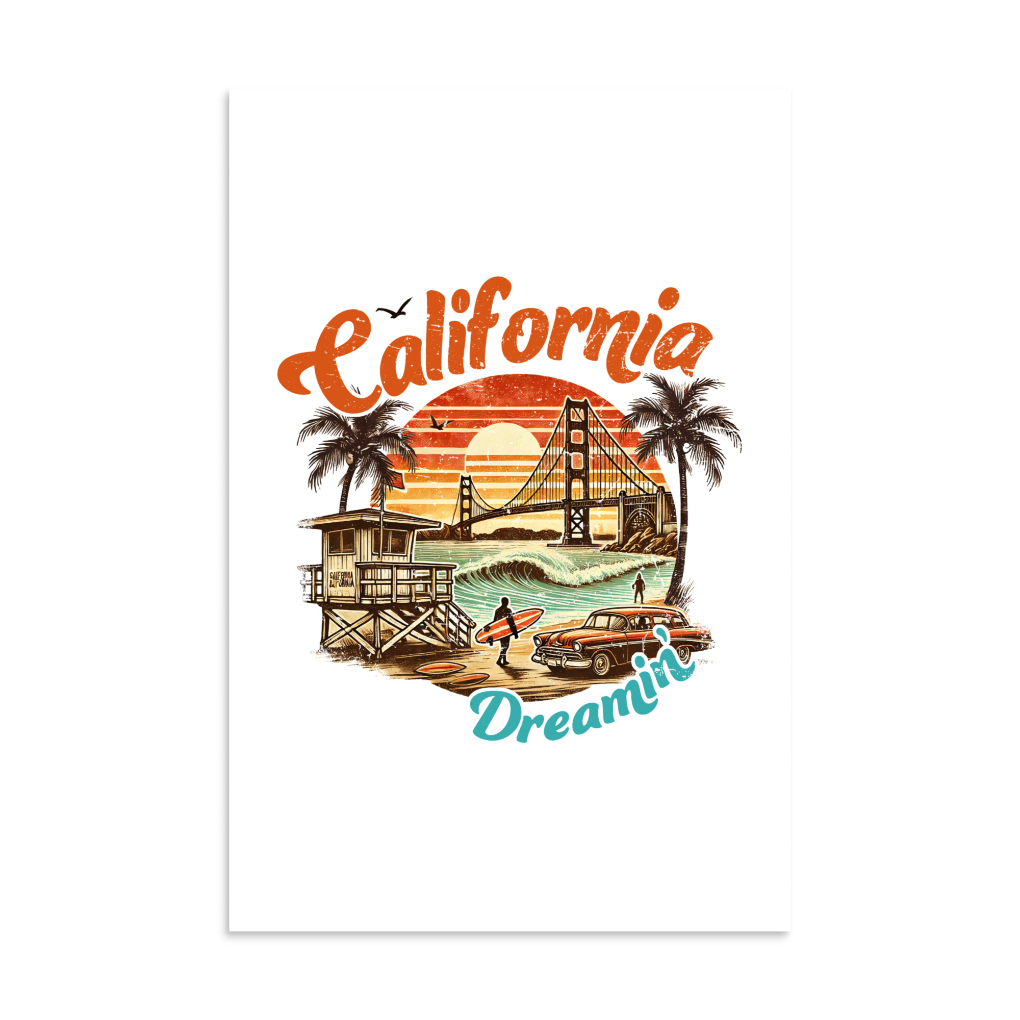 California Dreamin' Vintage Travel Poster - Image 2