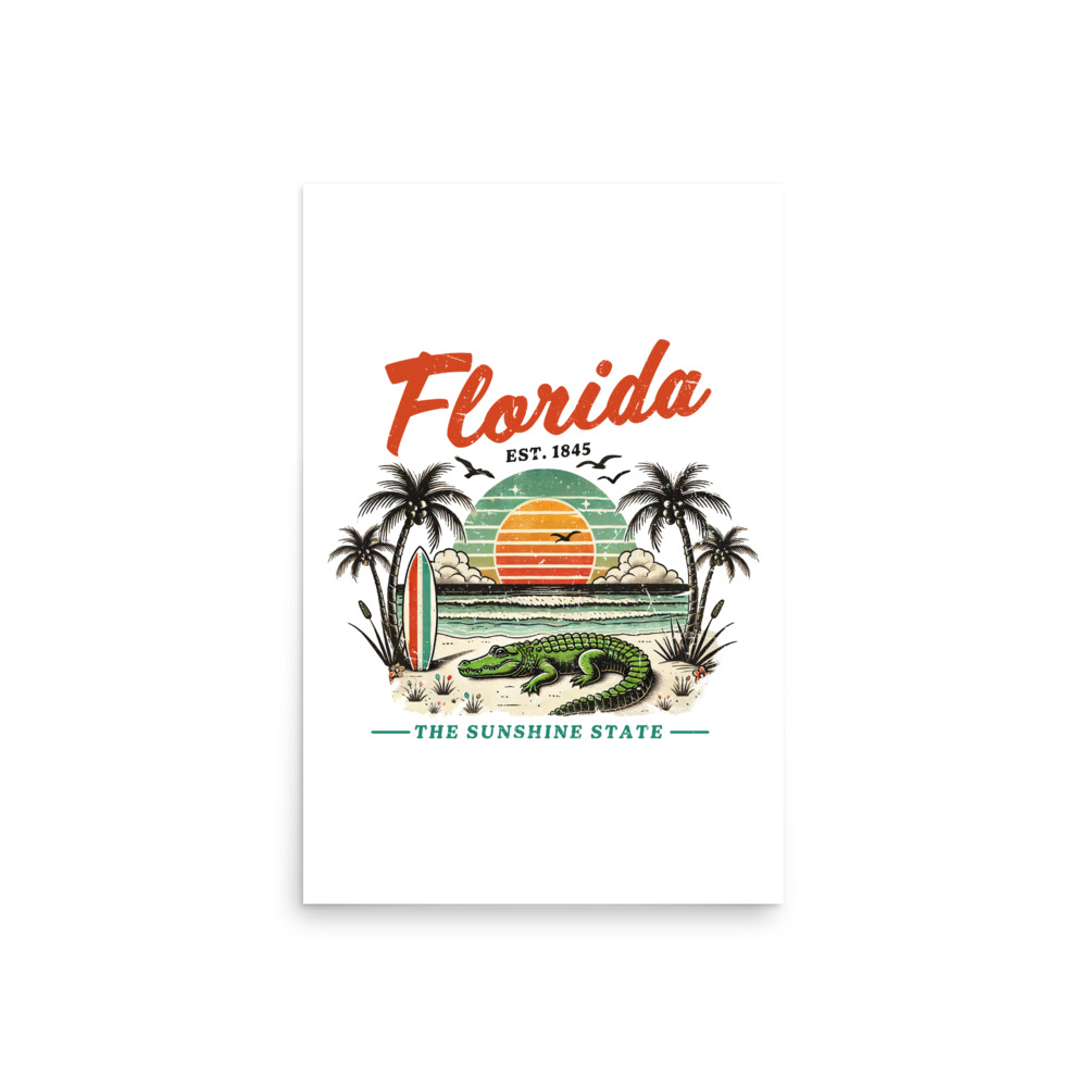 Florida Sunshine State Vintage Travel Poster - Image 3