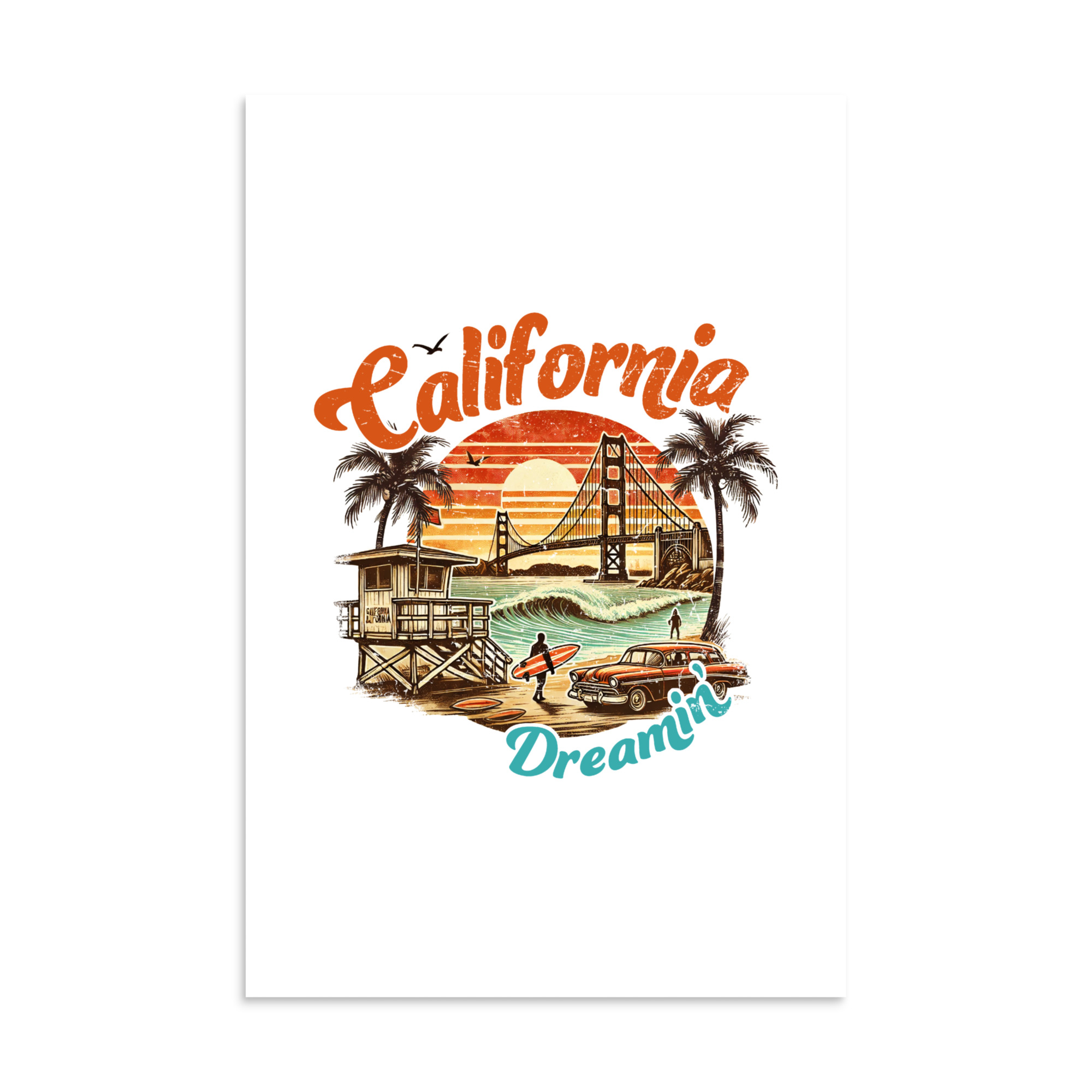 California Dreamin' Vintage Travel Poster - Image 4