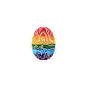 Rainbow Fingerprint Pride Sticker