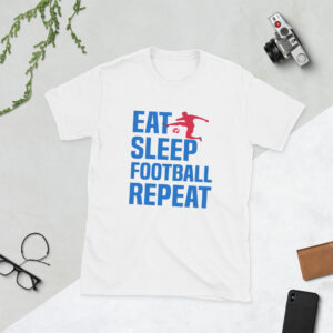 Eat Sleep Football Repeat Soccer T-Shirt