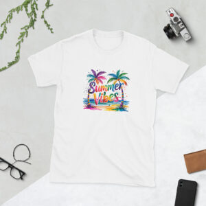 Summer Vibes Rainbow Palm Trees T-Shirt
