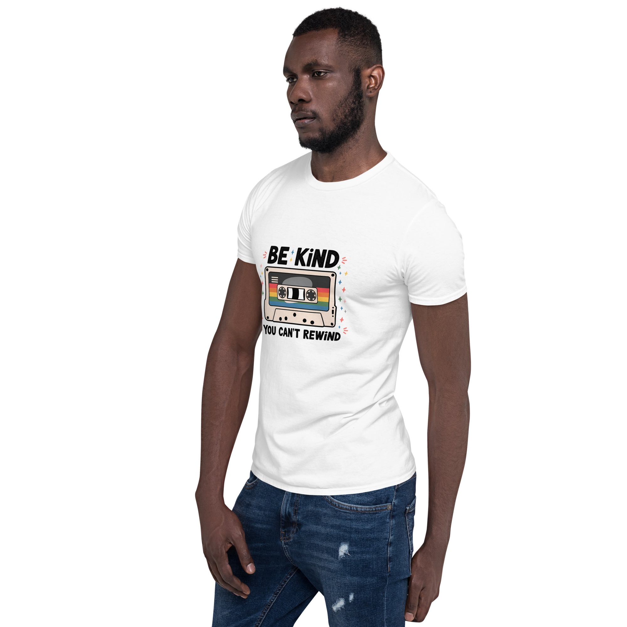 Be Kind You Can’t Rewind Retro Cassette T-Shirt - Image 3