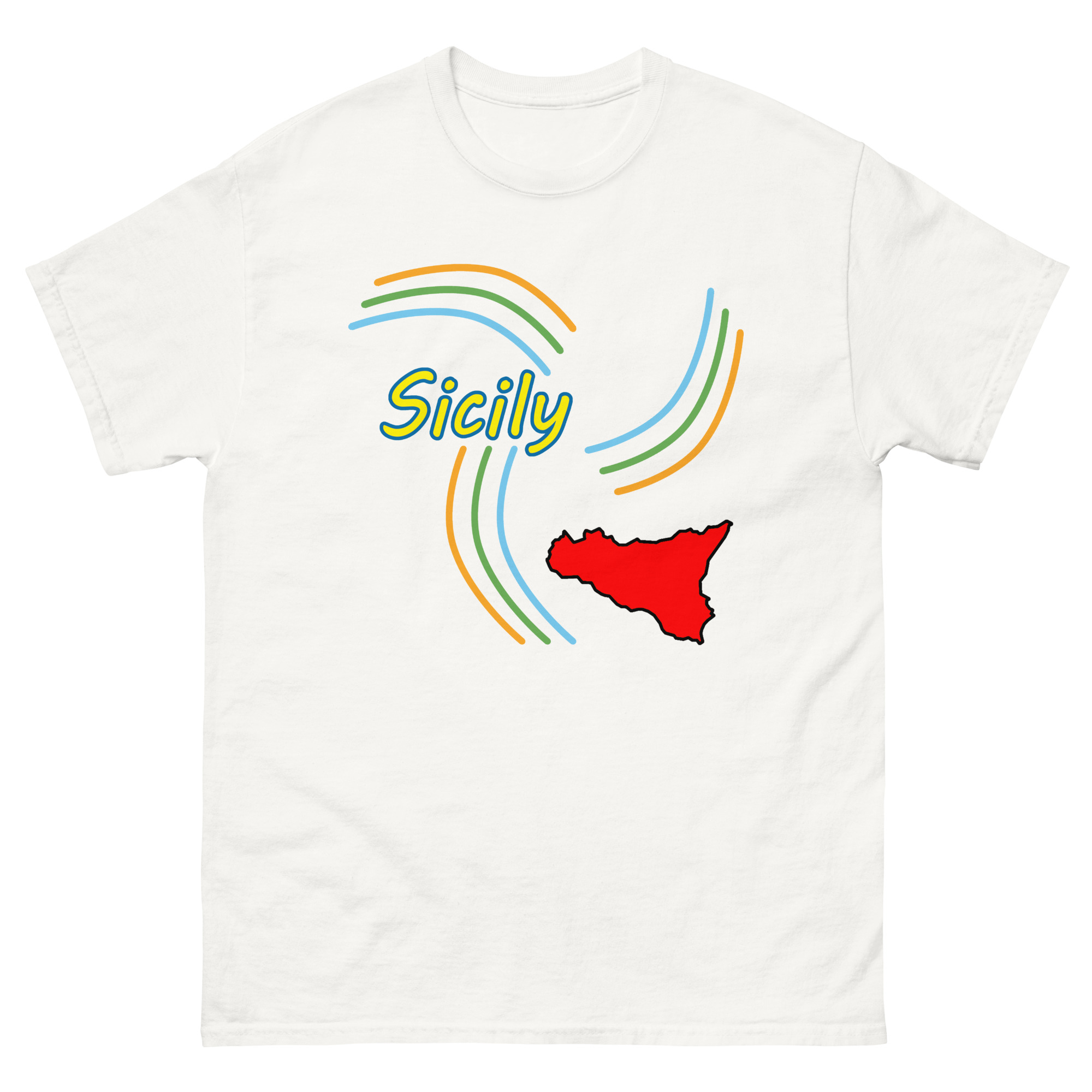 Sicily Trinacria T-shirt with “Sicily” text - Image 2