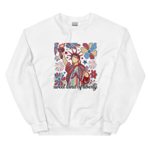Land of Liberty Floral Patriotic Sweatshirt